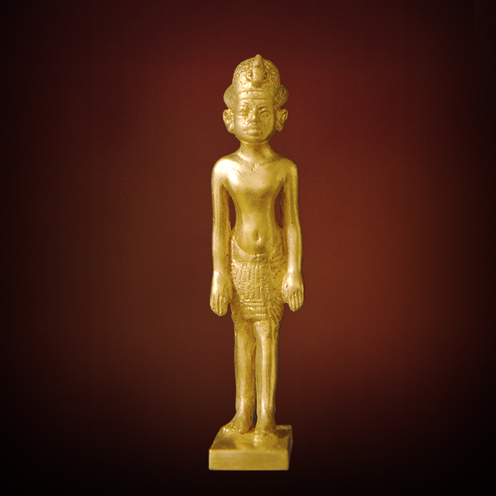 STAFF WITH GOLD FIGURE OF KING