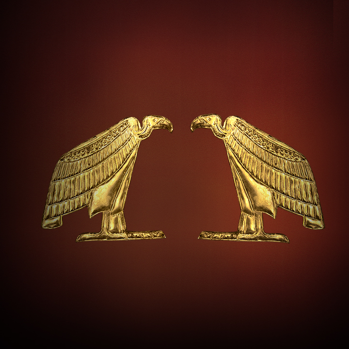 TWO VULTURE AMULETS
