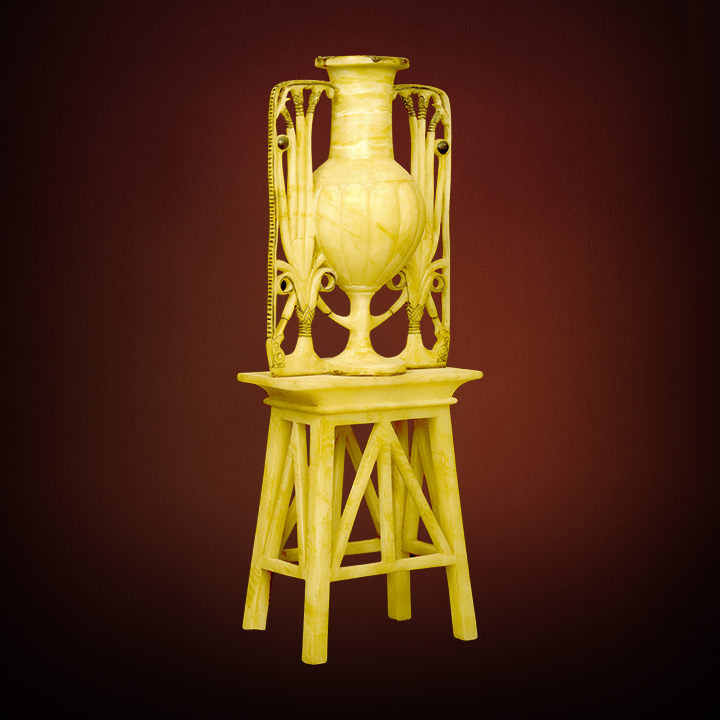 Ornamental alabaster unguent vase