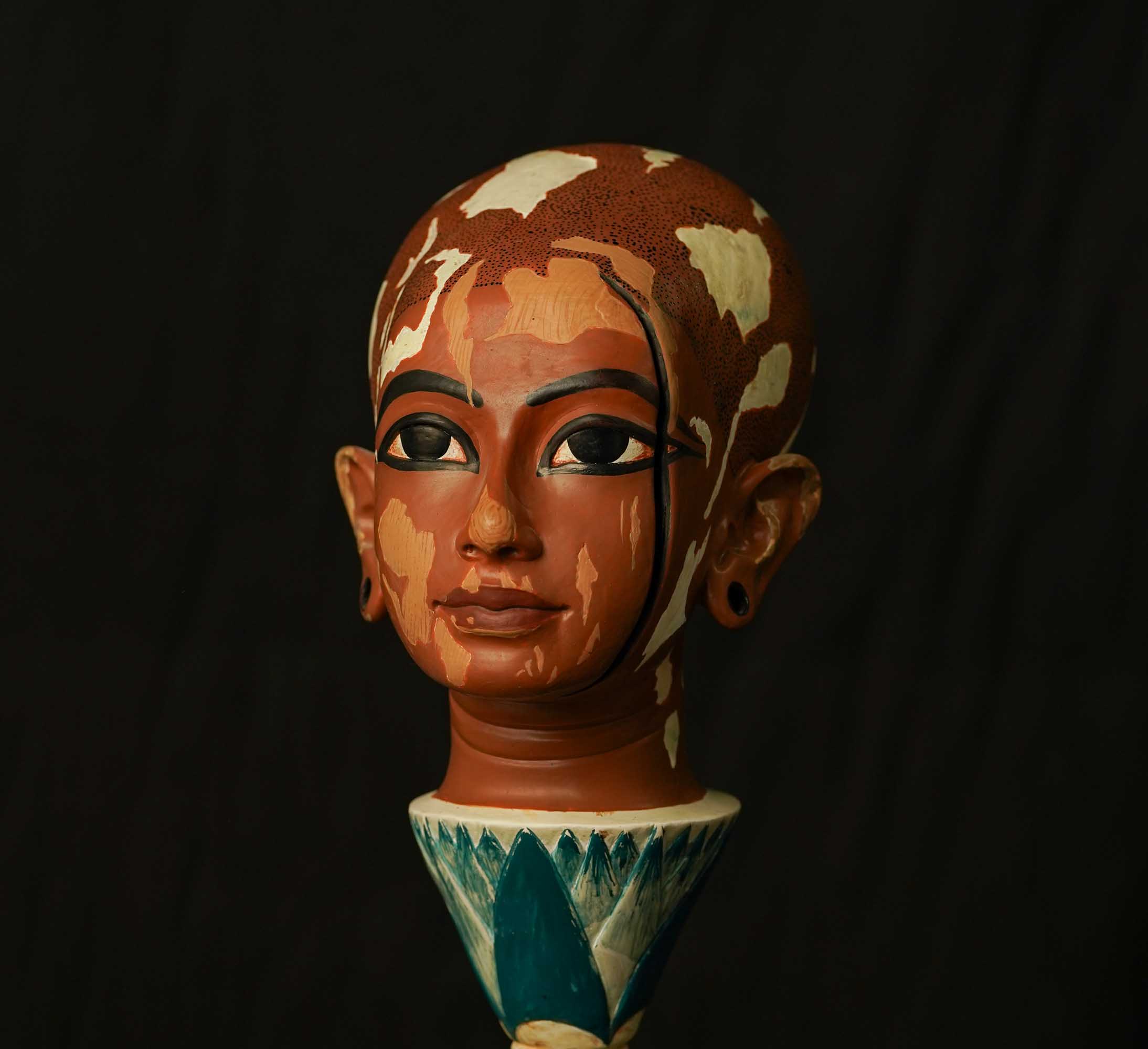 Tutankhamun head of Nefertum for sale. Nefertum head for King Tut and Lotus Flower.