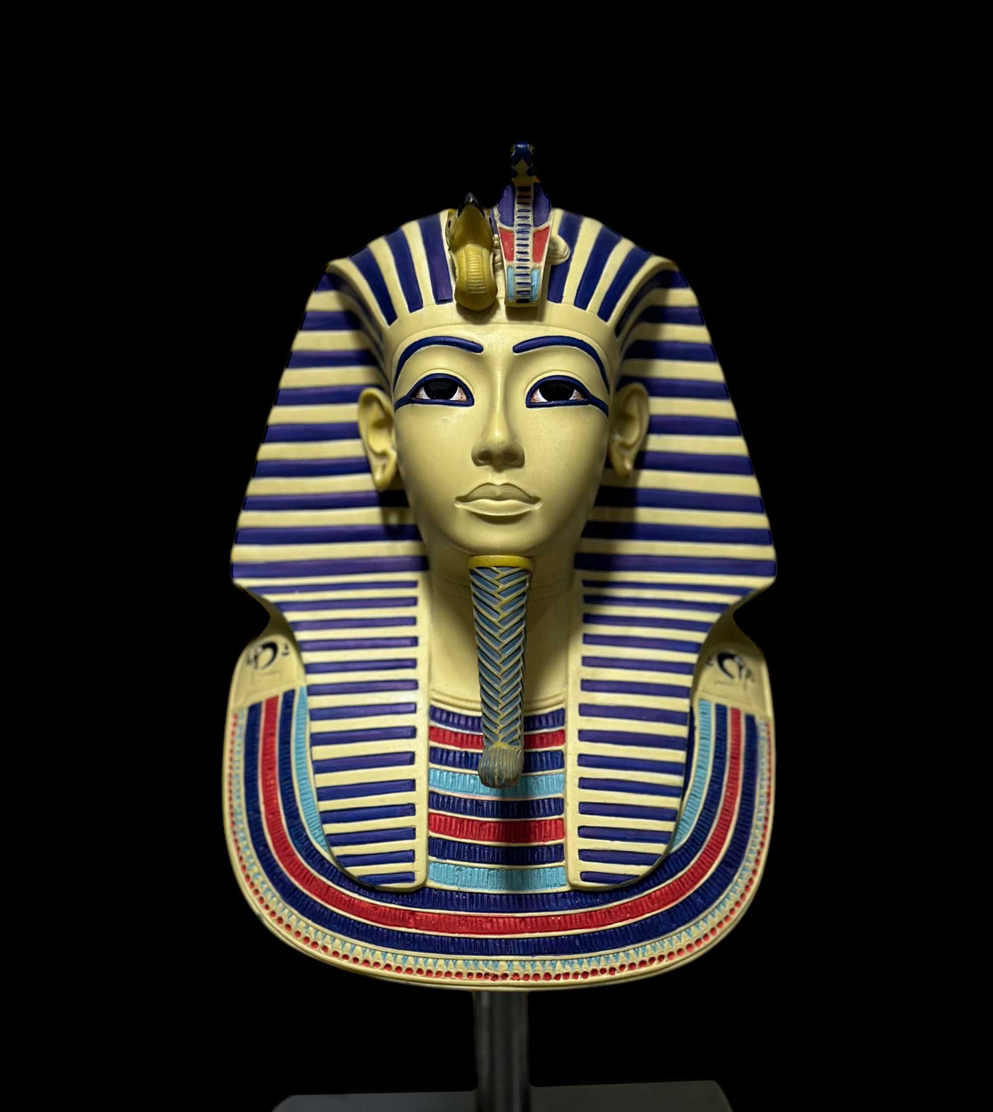 Egyptian King Tutankhamun Mask, 30 cm in Height, Museum replica for King Tutankhamun's Mask, Replica Mask for King Tutankhamun for sale.
