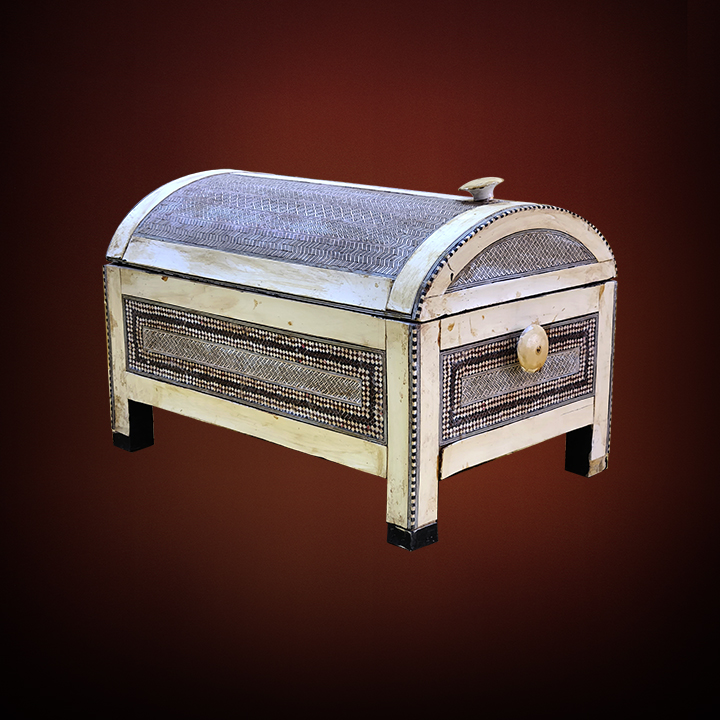 CHEST WITH MARQUETRY PANELS